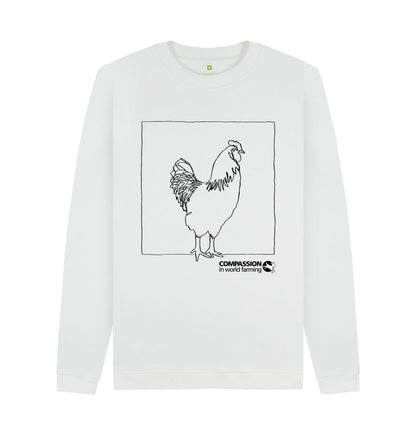 White Men's Chicken Jumper