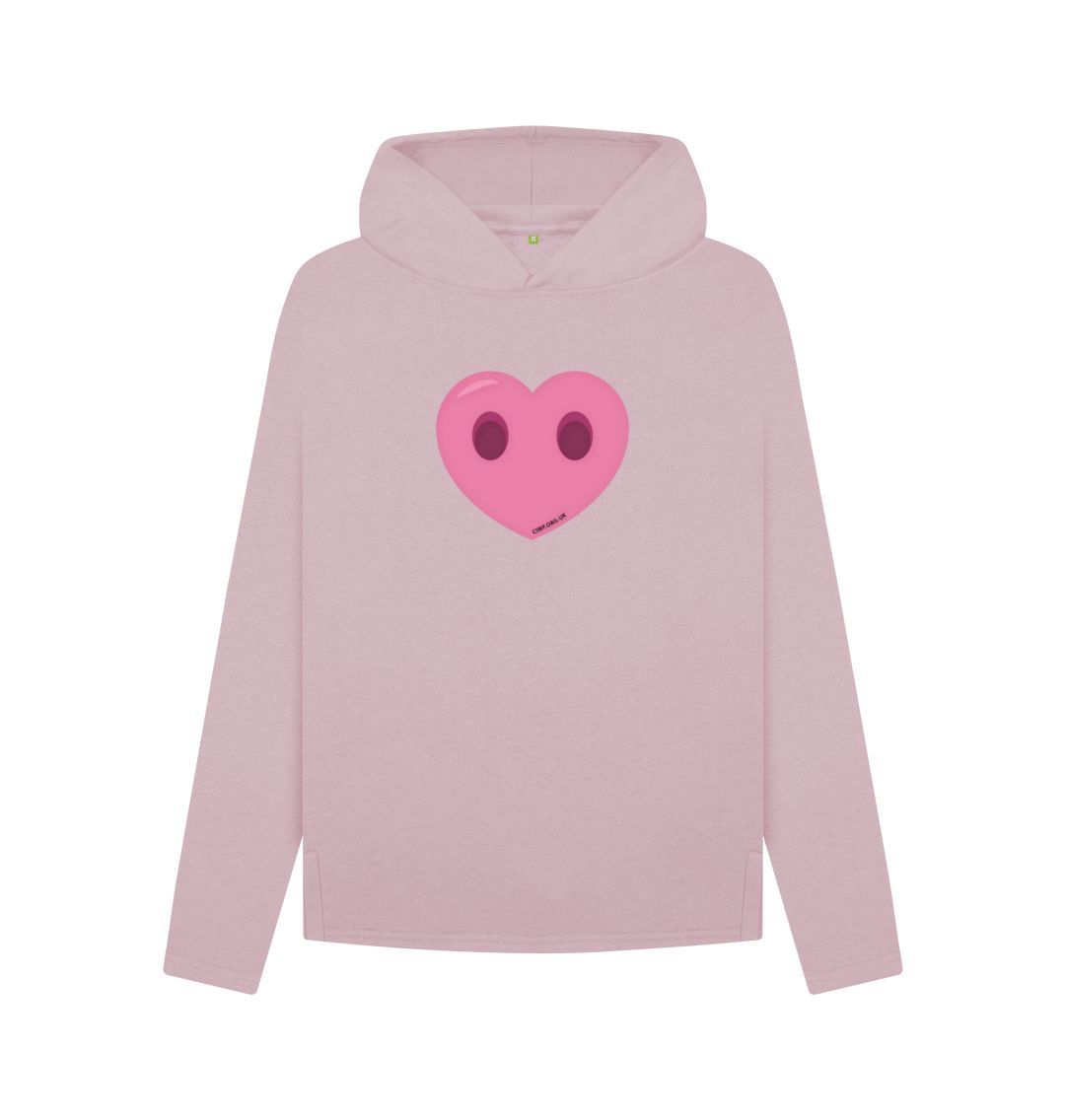 Mauve Women's Compassion Heart Relaxed Fit Hoodie