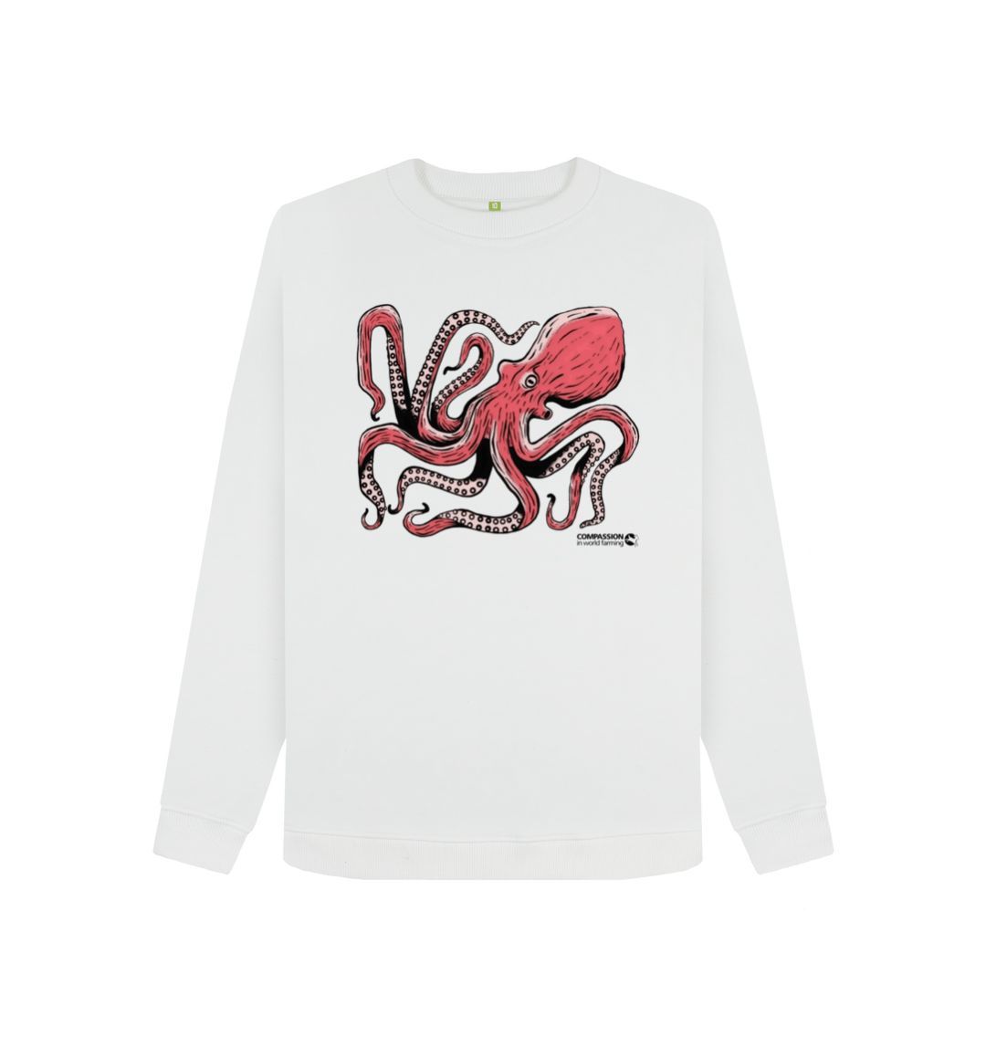 White Women's Octopus Jumper