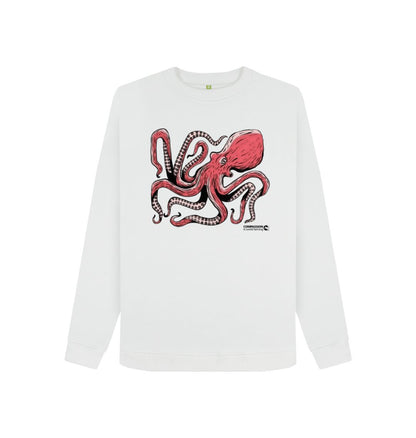 White Women's Octopus Jumper