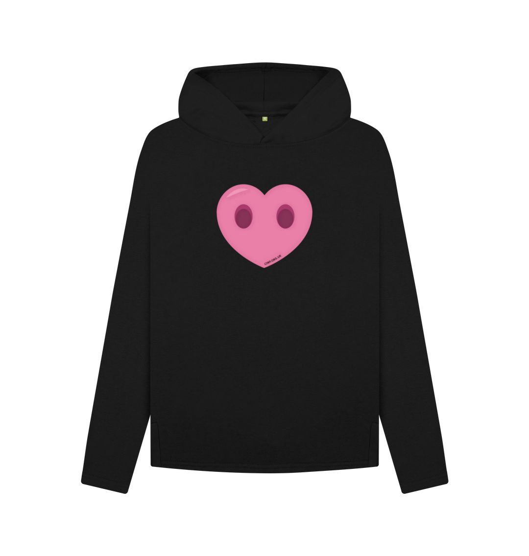 Black Women's Compassion Heart Relaxed Fit Hoodie