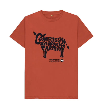 Rust Men's Compassion Cow T-Shirt