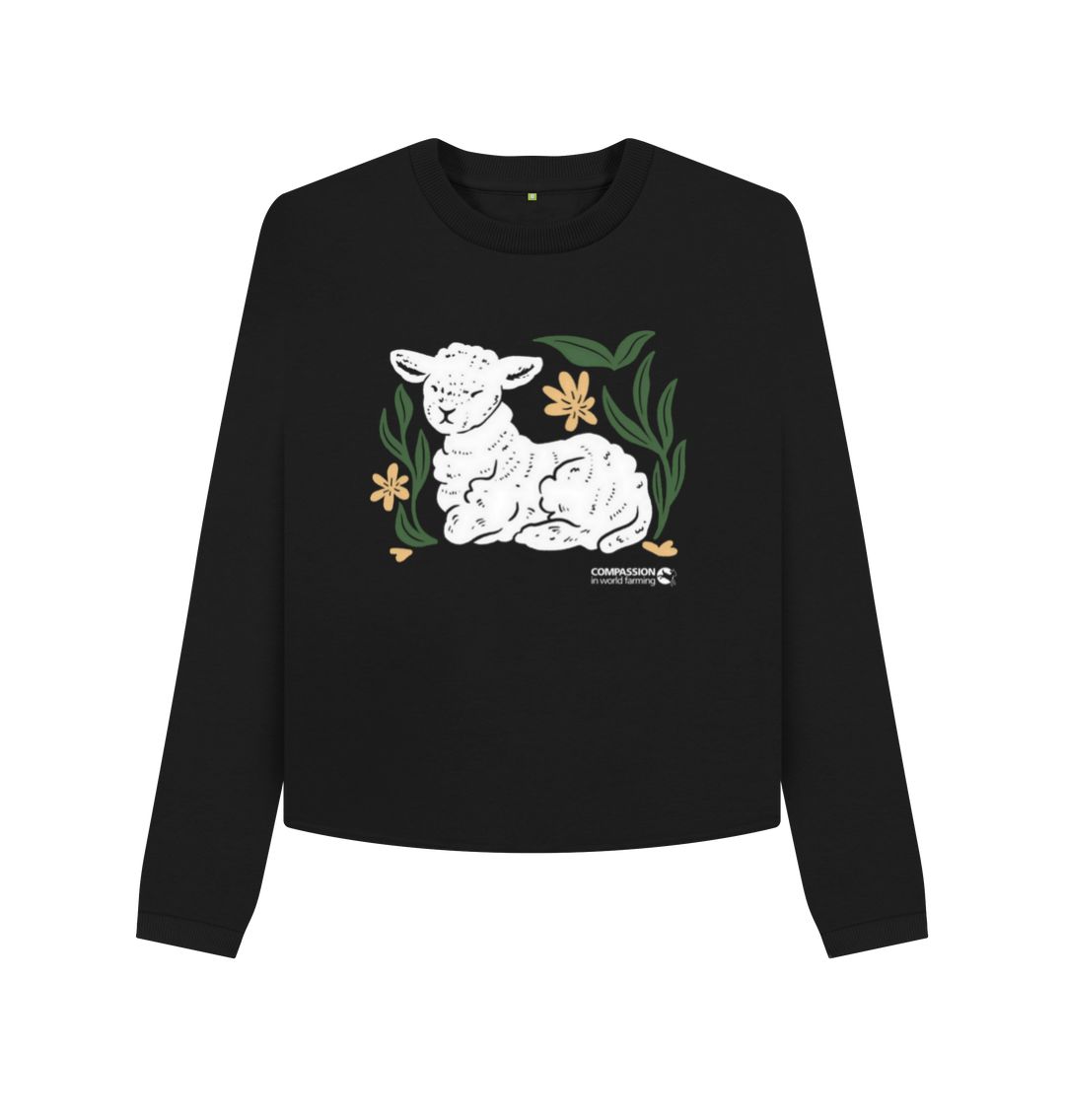 Black Women's Lamb Boxy Jumper