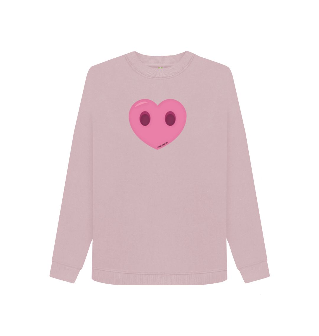 Mauve Women's Compassion Heart Jumper