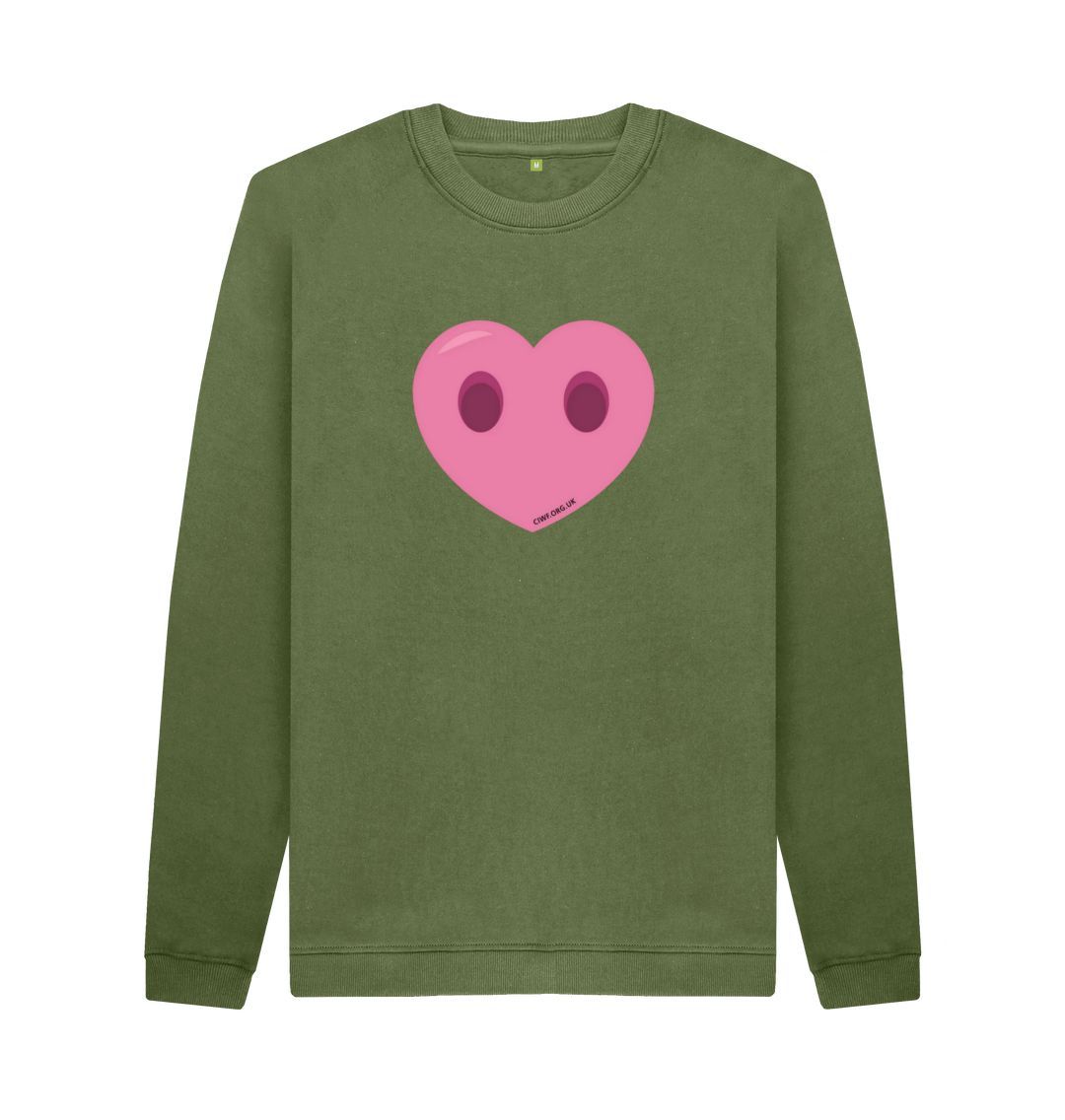 Khaki Men's Compassion Heart Jumper