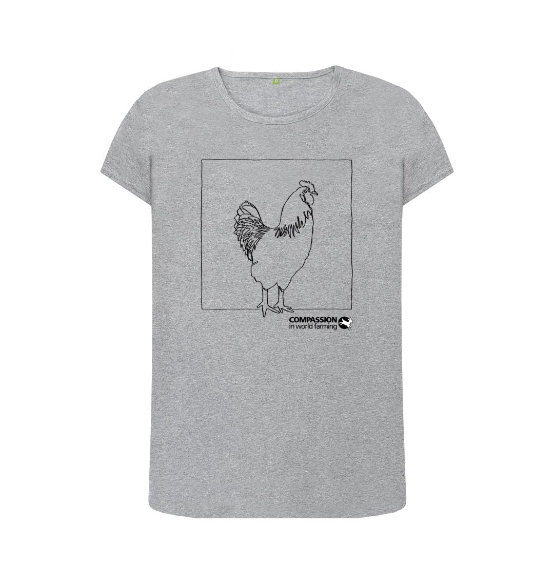 Athletic Grey Women's Chicken T-Shirt