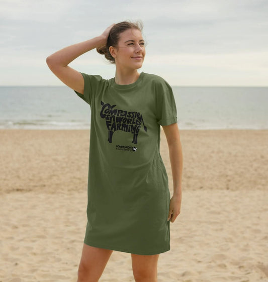 Women's Compassion Cow T-Shirt Dress