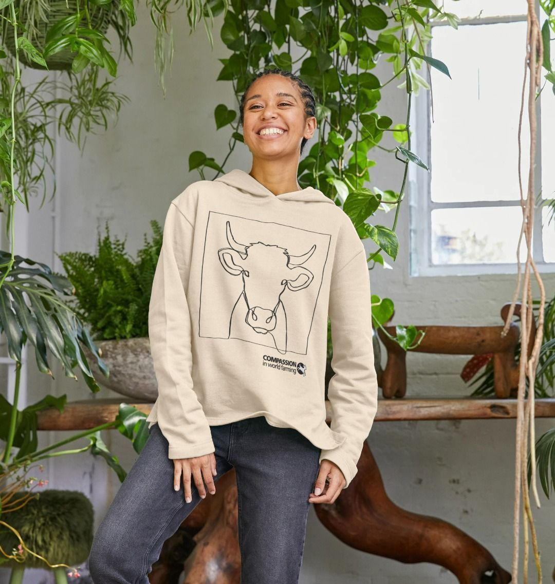 Women's Cow Relaxed Fit Hoodie