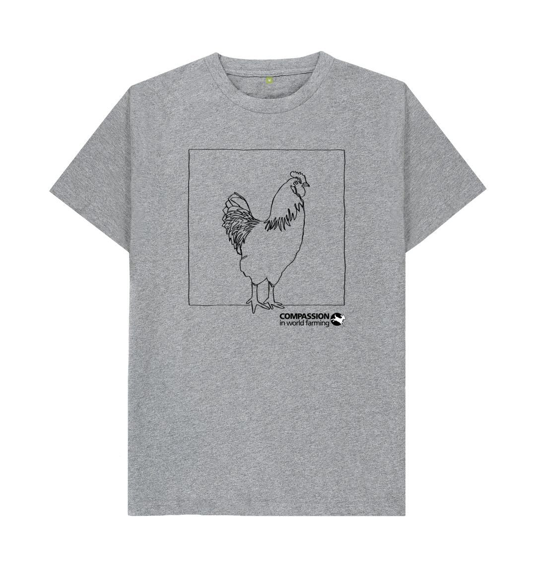 Athletic Grey Men's Chicken T-Shirt