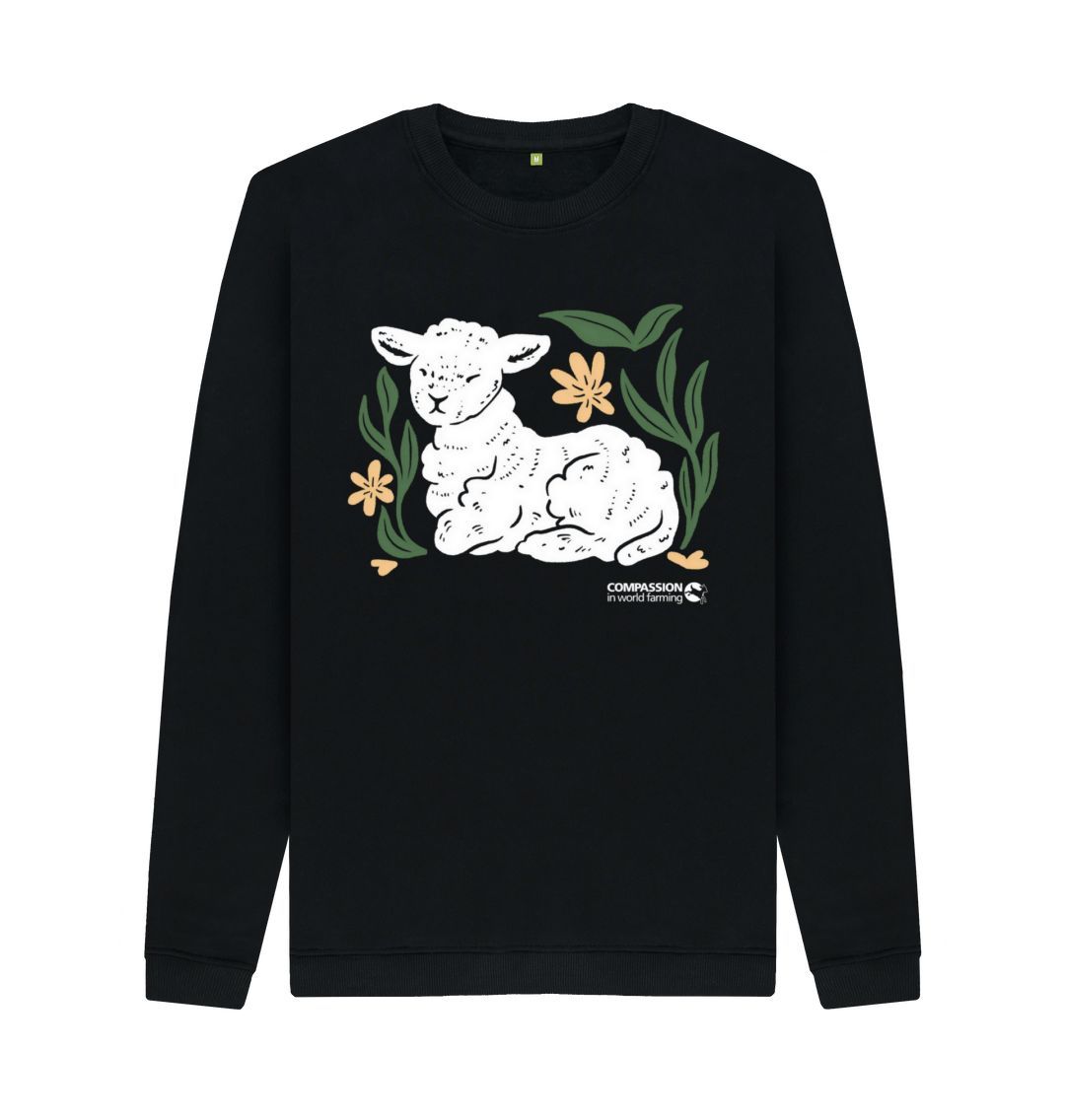 Black Men's Lamb Jumper