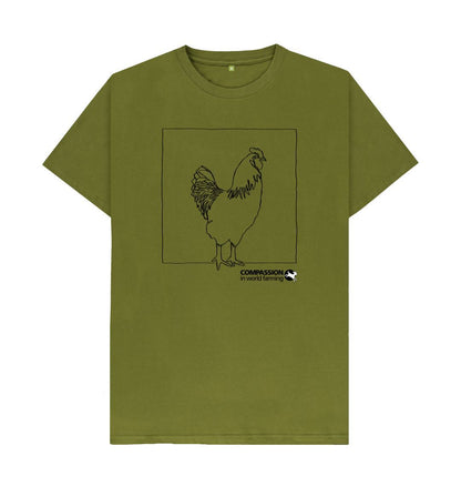 Moss Green Men's Chicken T-Shirt
