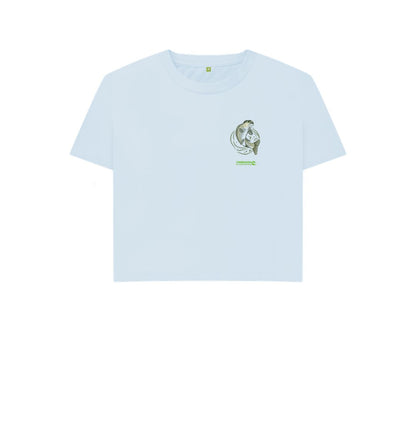 Sky Blue Women's Carp Pocket Boxy T-shirt