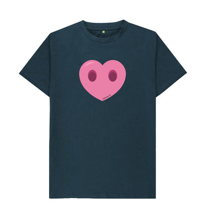 Denim Blue Men's Compassion Heart T-Shirt