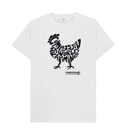 White Men's Compassion Chicken T-Shirt