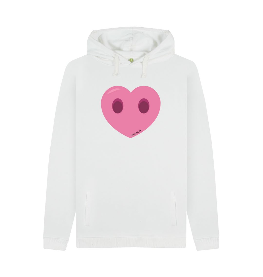 White Men's Compassion Heart Hoodie