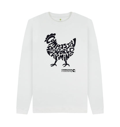 White Men's Compassion Chicken Jumper