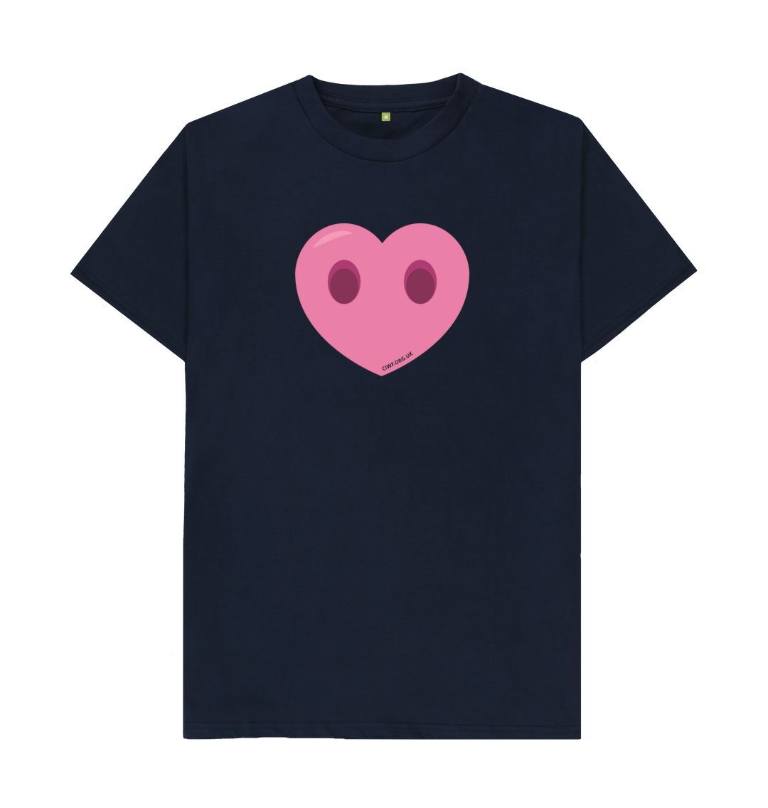 Navy Blue Men's Compassion Heart T-Shirt