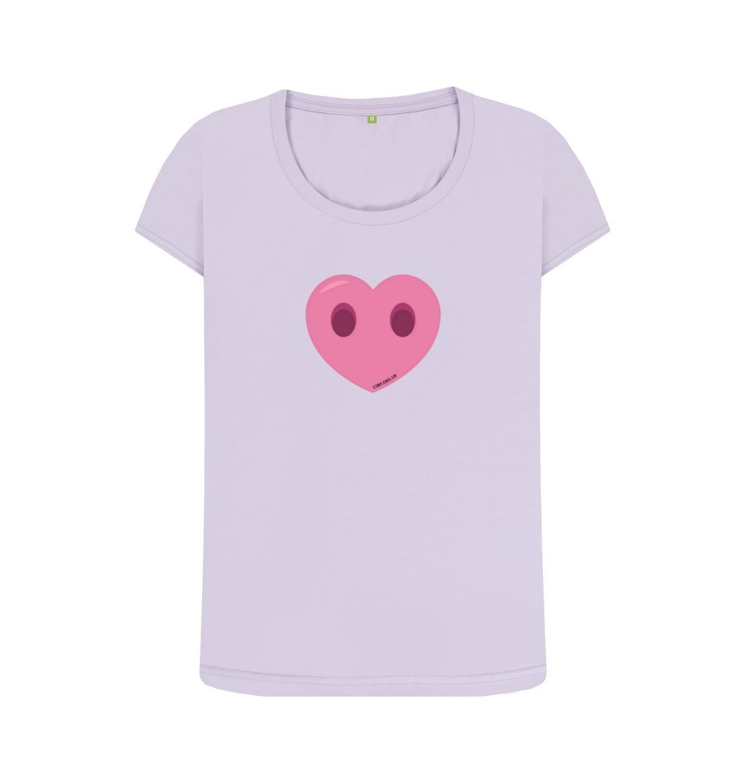 Violet Women's Compassion Heart Scoop Neck T-Shirt