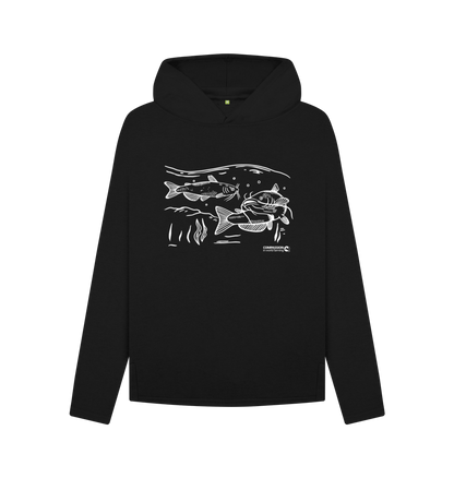 Black Printed Hoody Front