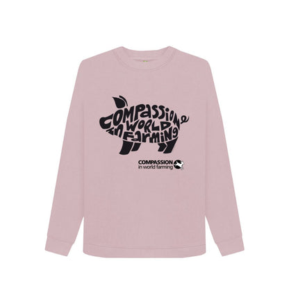 Mauve Women's Compassion Pig Jumper