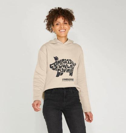 Women's Compassion Pig Relaxed Fit Hoodie