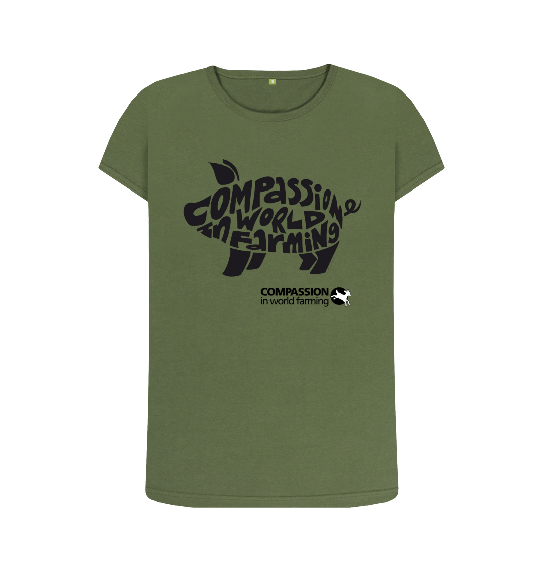 Khaki Printed T-shirt Front