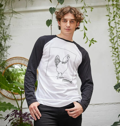 Men's Chicken Baseball T-Shirt