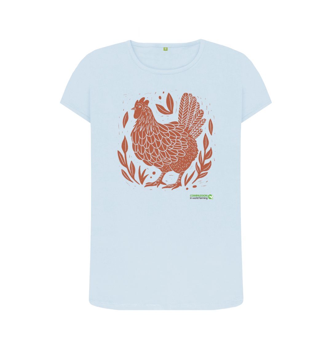 Sky Blue Women's Happy Hens Only T-Shirt