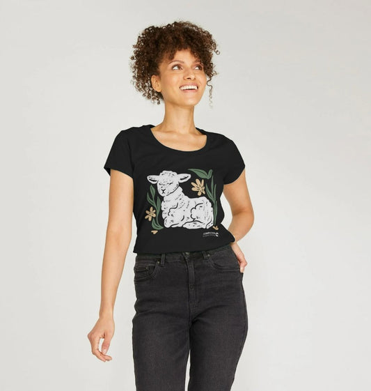 Women's Lamb Scoop Neck T-Shirt