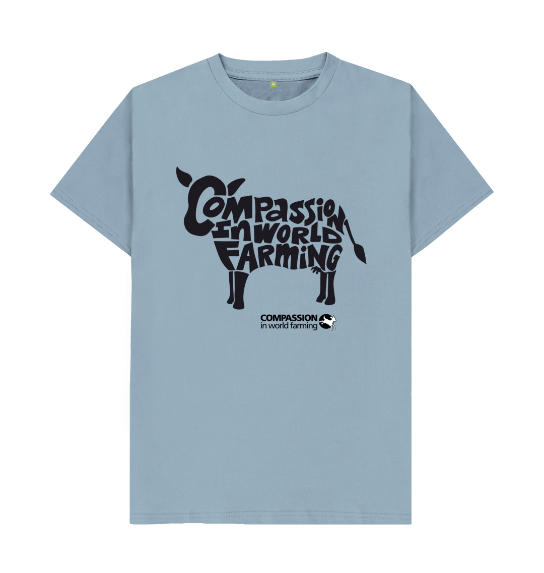 Stone Blue Printed T-shirt Front
