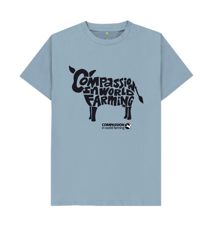 Stone Blue Printed T-shirt Front