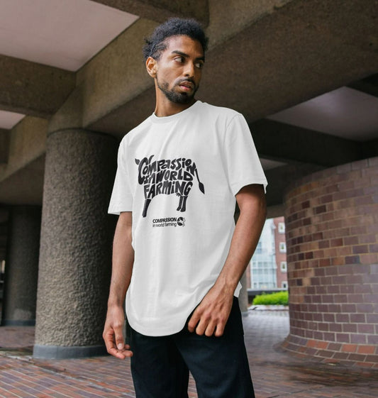 Men's Compassion Cow Longline T-Shirt
