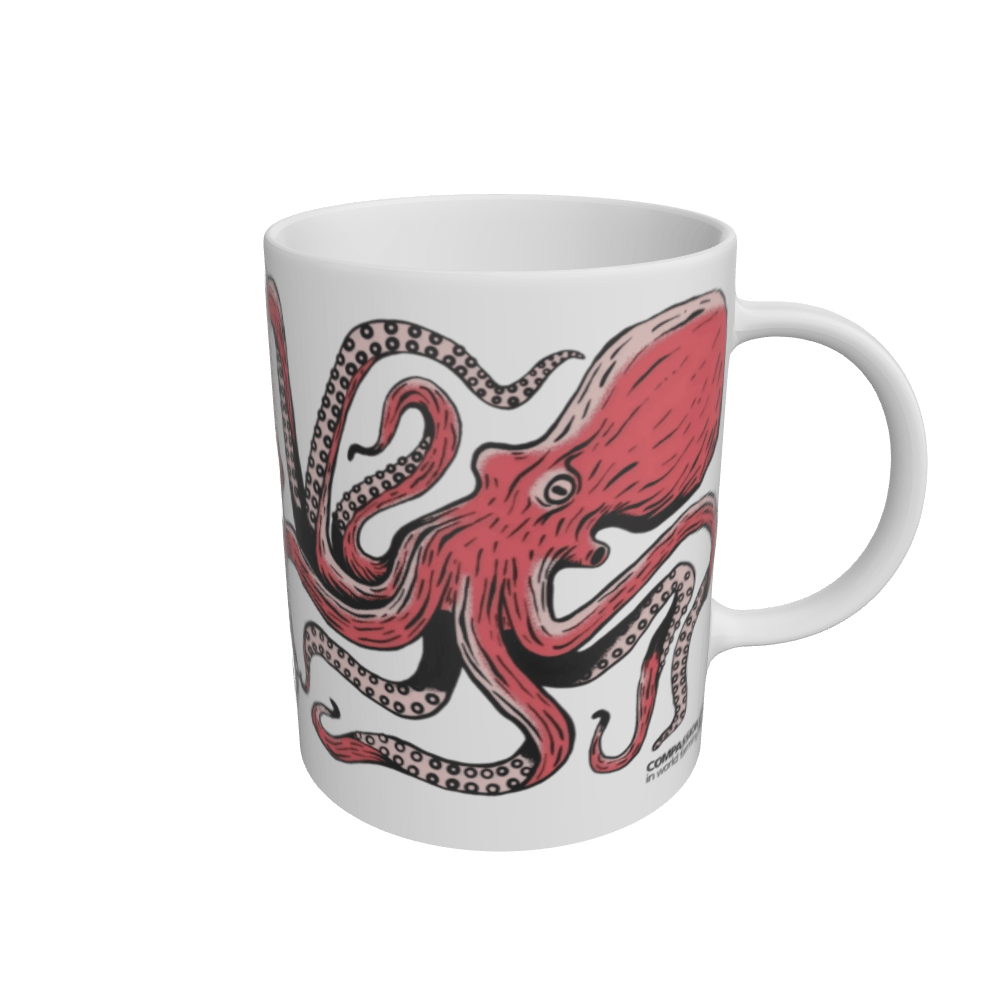 White Octopus Mug