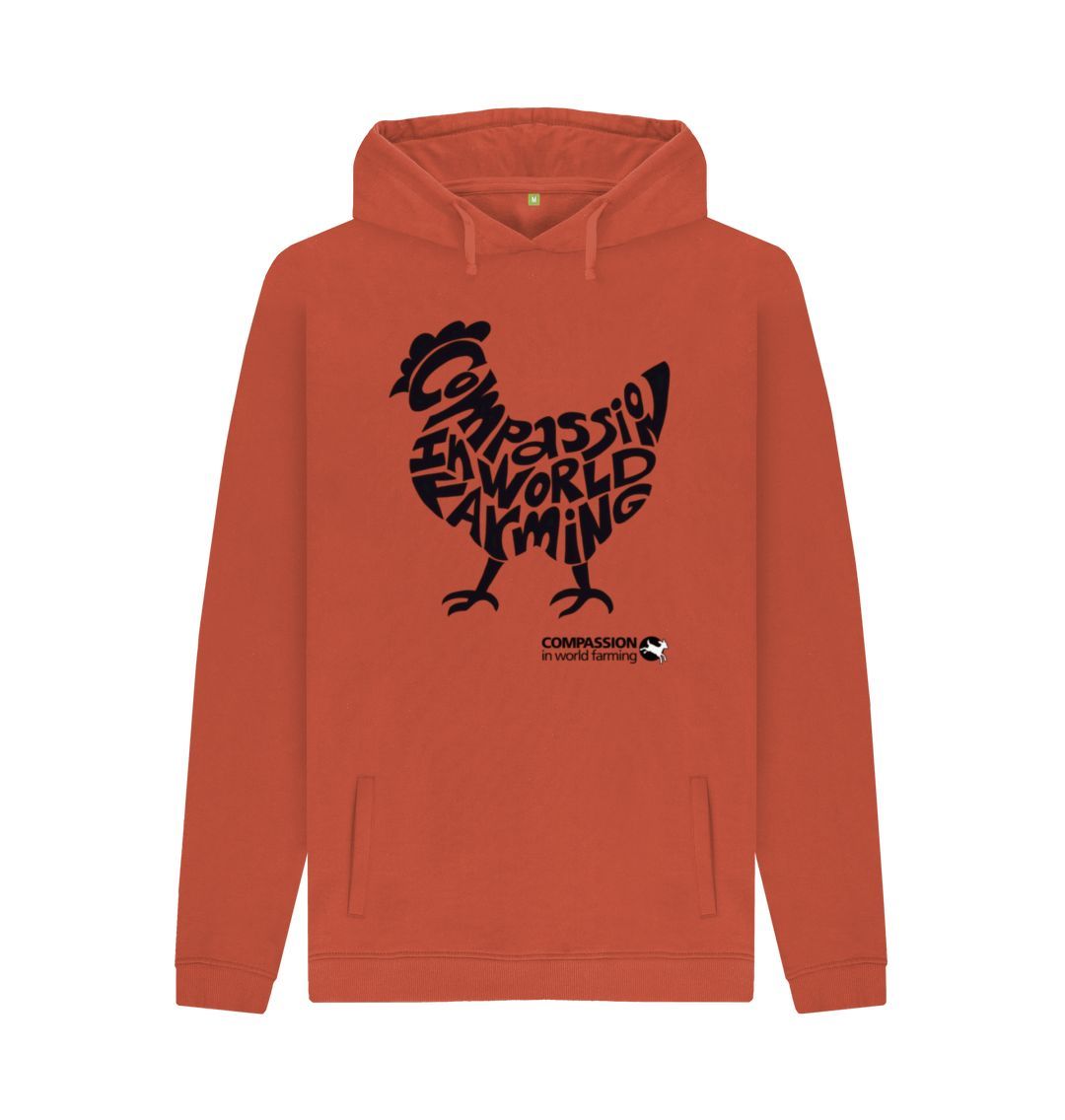 Rust Men's Compassion Chicken Hoodie