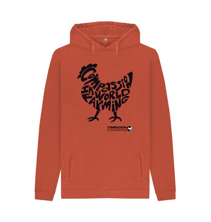 Rust Men's Compassion Chicken Hoodie