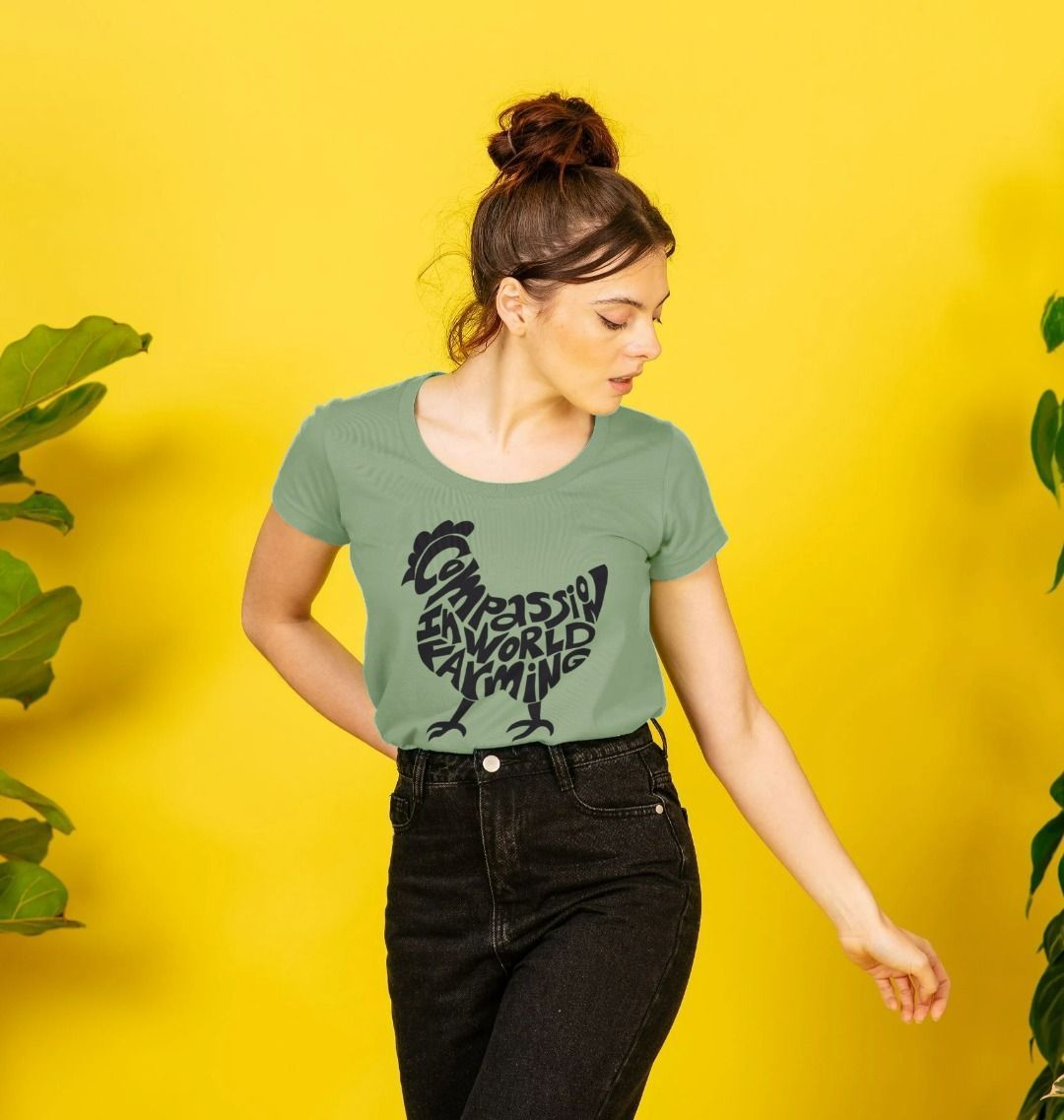 Women's Compassion Chicken Scoop Neck T-Shirt – Compassion in
