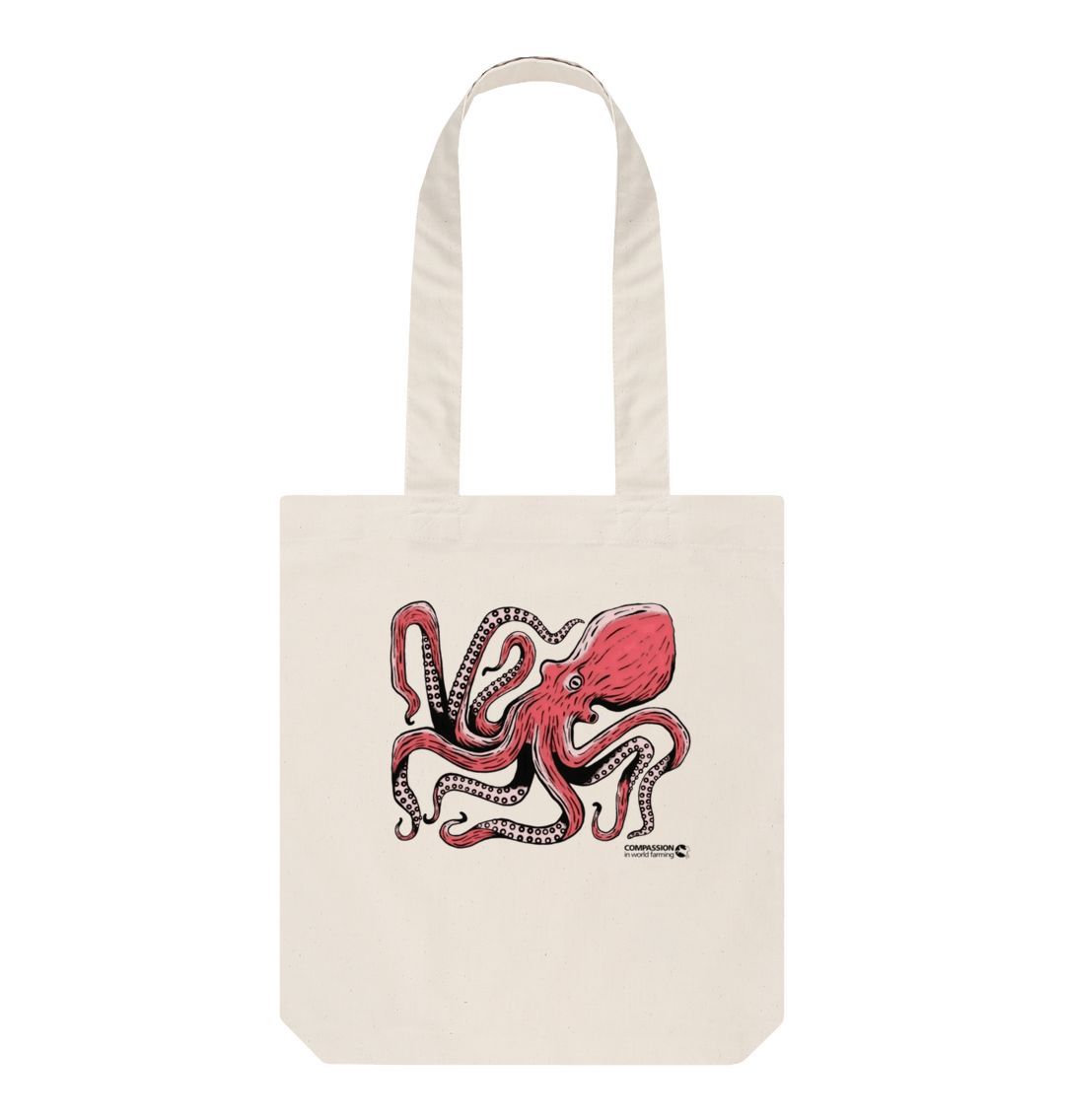 Natural Octopus Tote Bag