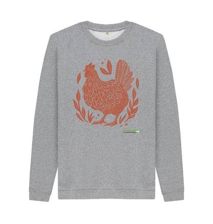 Light Heather Men's Happy Hens Only Jumper