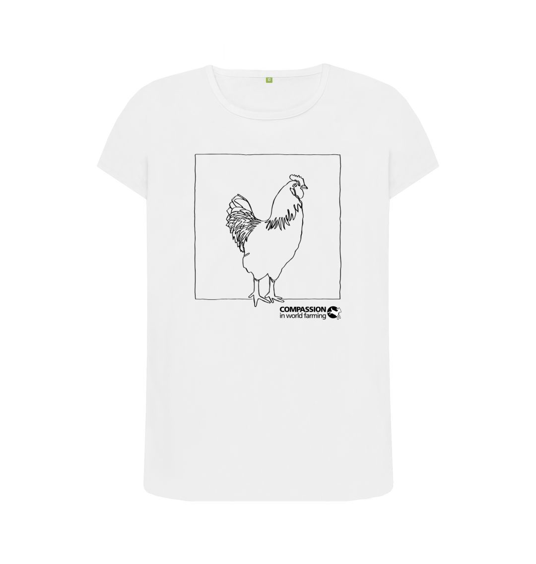 White Women's Chicken T-Shirt