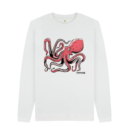 White Unisex Octopus Jumper