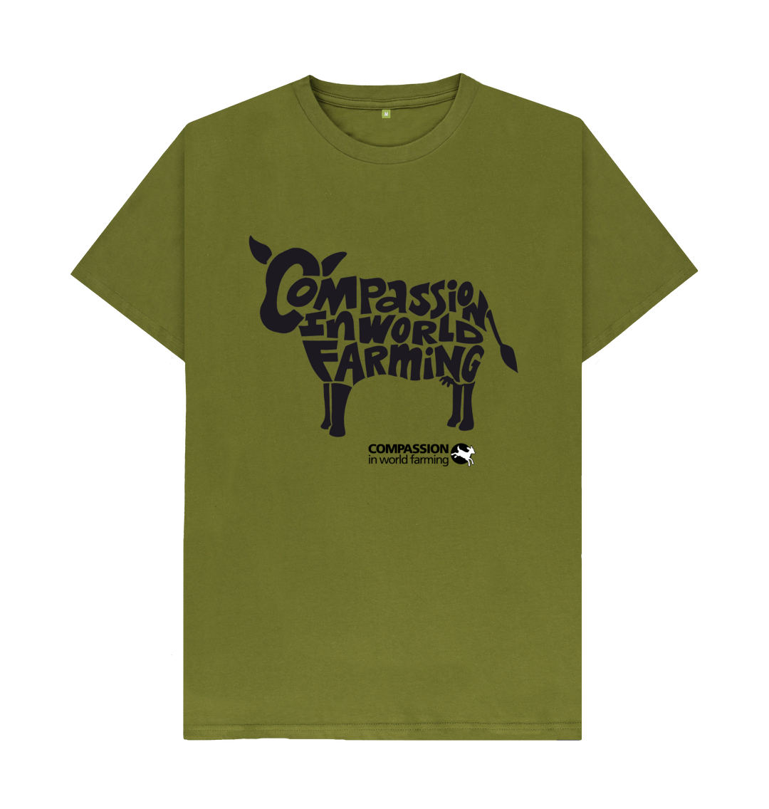 Moss Green Printed T-shirt Front