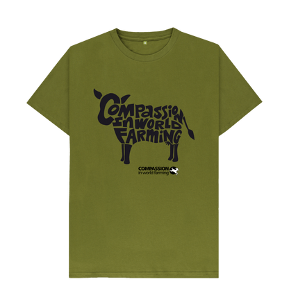 Moss Green Printed T-shirt Front