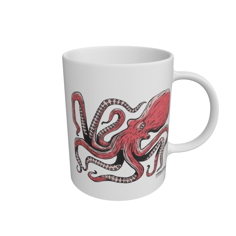 White Octopus Mug