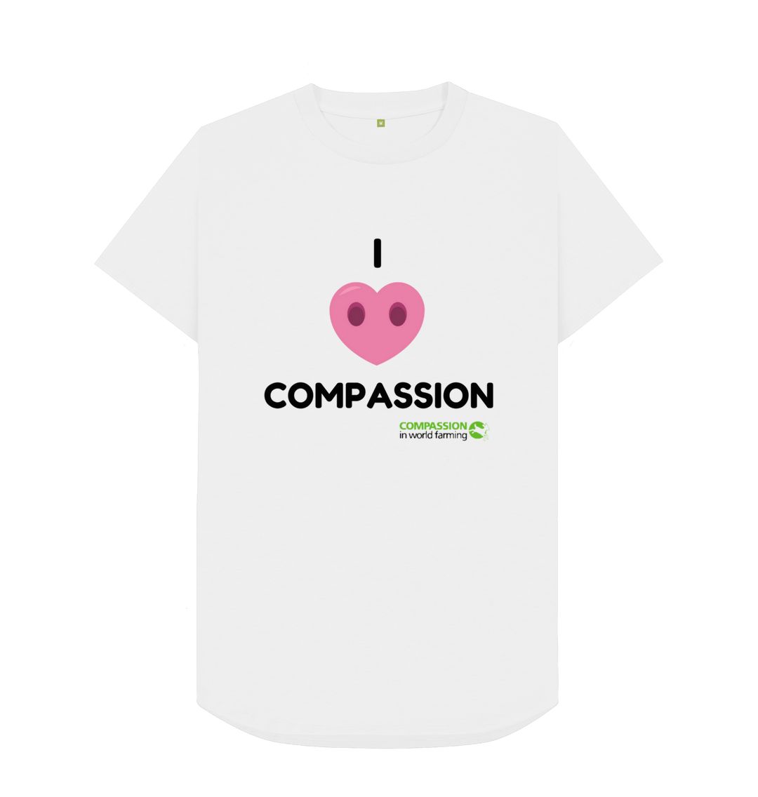 White Men's Compassion Longline T-Shirt