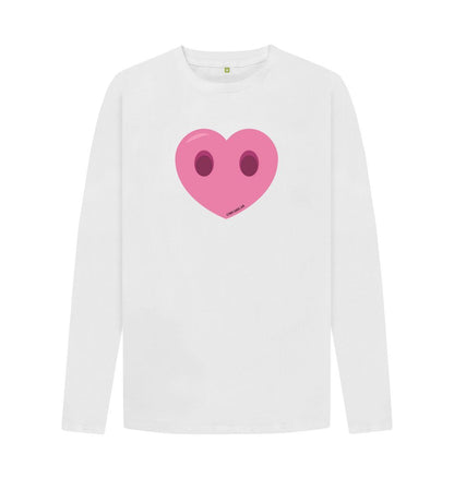 White Men's Compassion Heart Long Sleeve T-Shirt