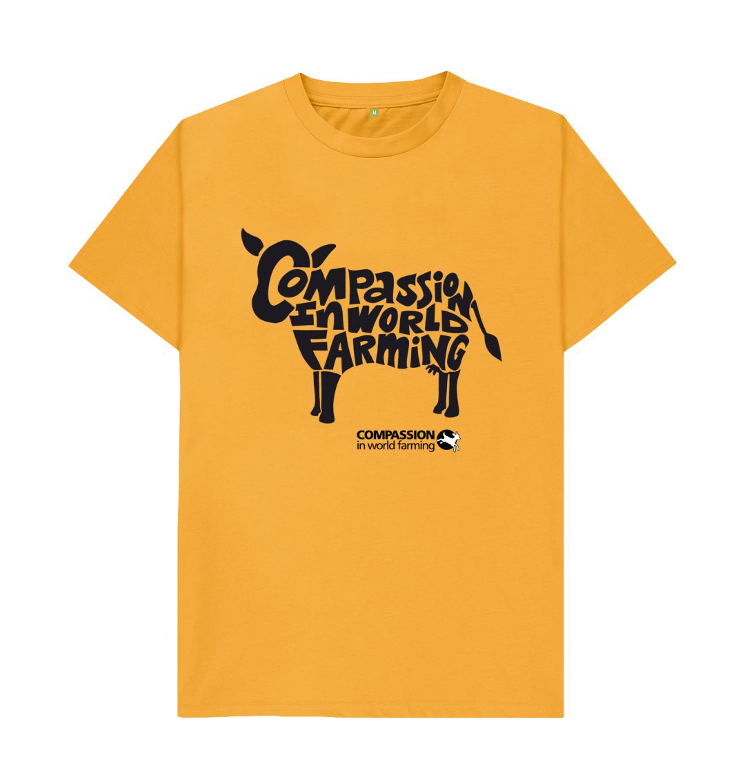 Mustard Men's Compassion Cow T-Shirt