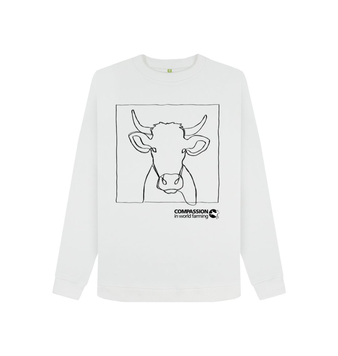 White Women's Cow Jumper