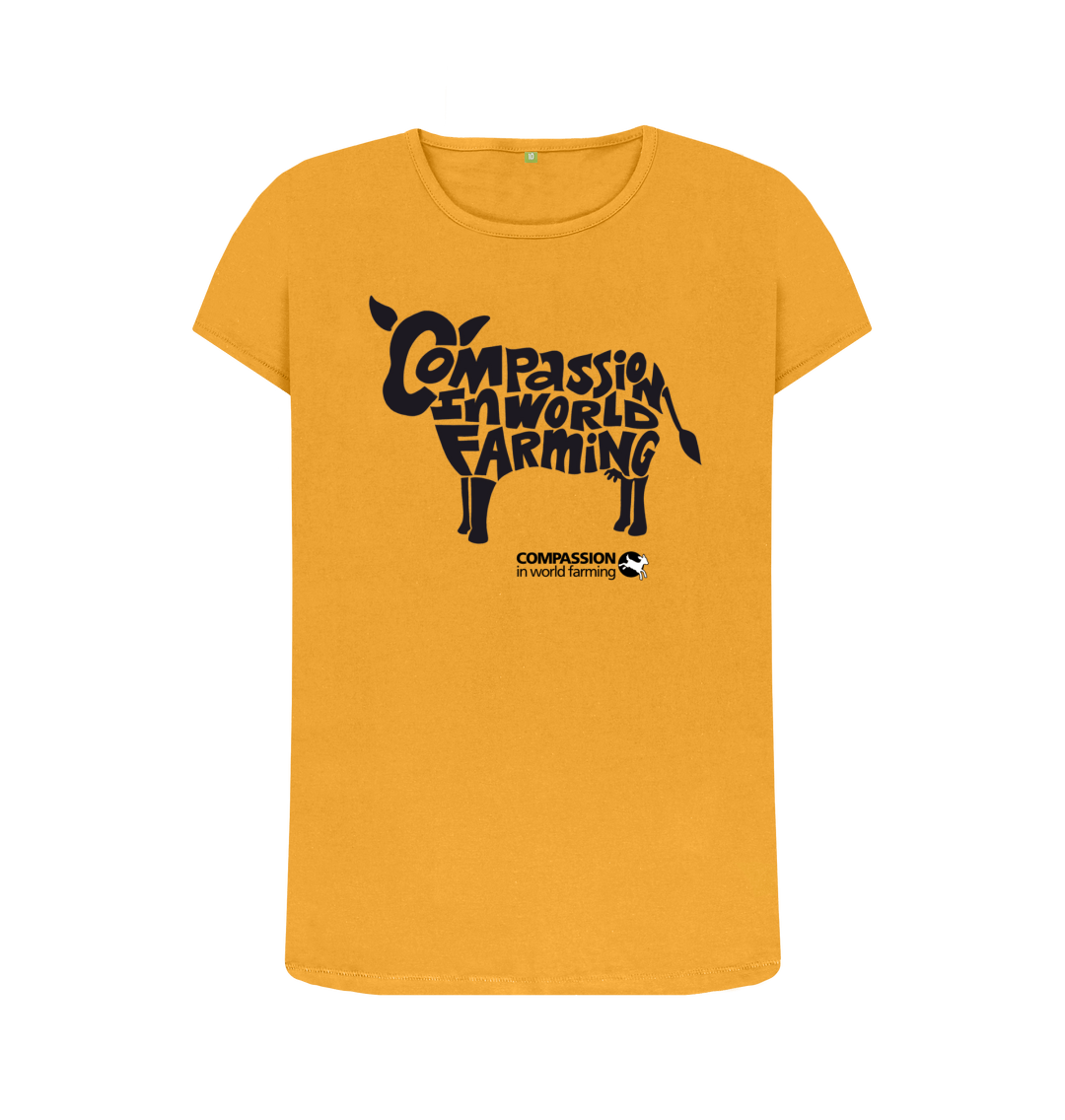 Mustard Printed T-shirt Front