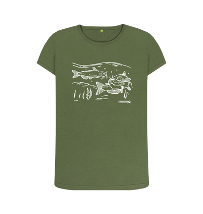 Khaki Printed T-shirt Front