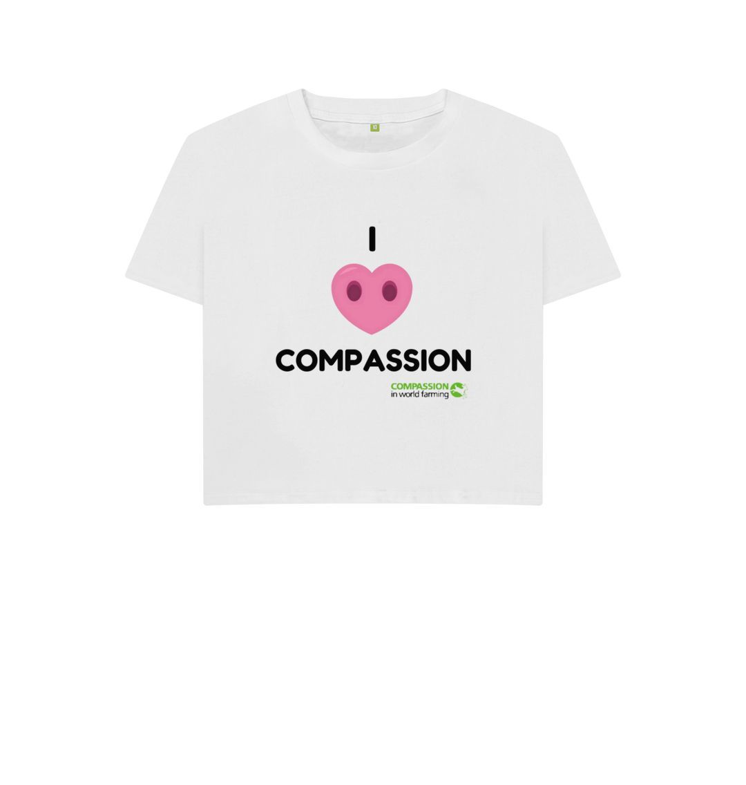 White Women's Compassion Boxy T-Shirt